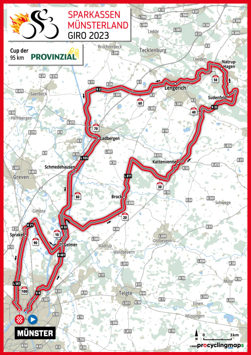 Strecke 95 km