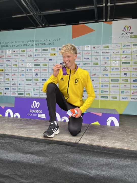 Elias konnte beim EYOF die Silbermedaille für Deutschland gewinnen.