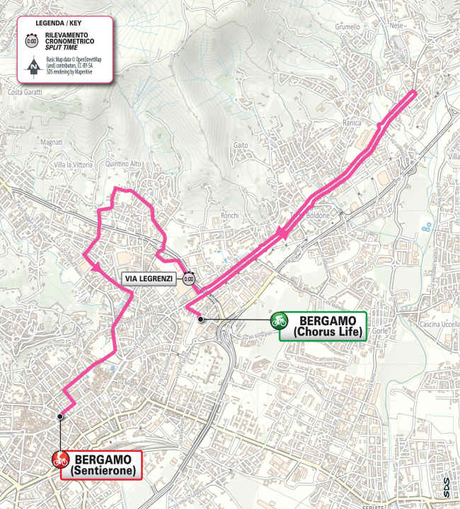 1. etape på kortet