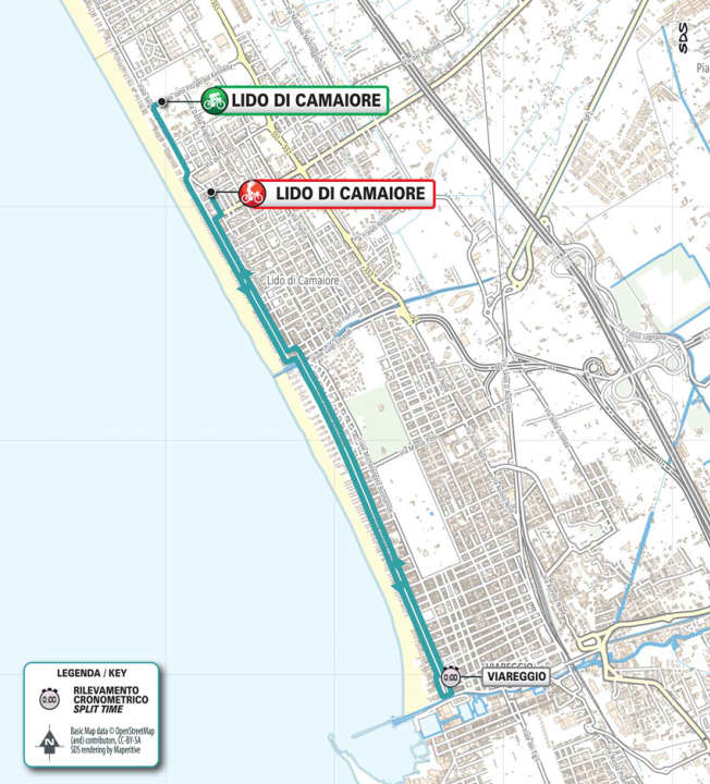 Die Strecke der 1. Etappe von Tirreno-Adriatico 2024