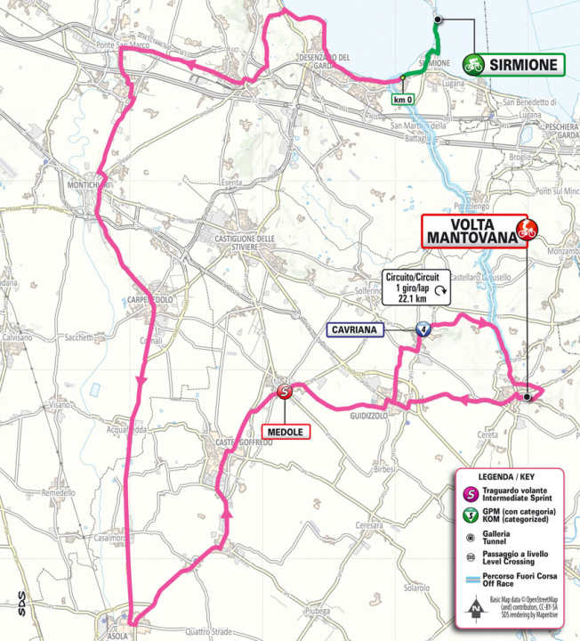 Die Strecke der 2. Etappe des Giro d’Italia Women 2024