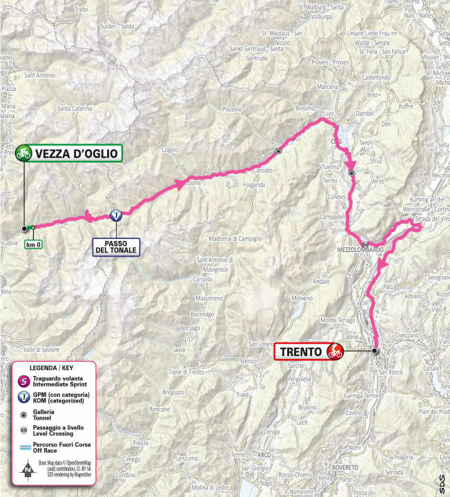 3. etape på kortet