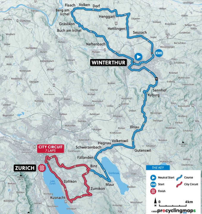 RadWM 2024 Zürich Strecken, Zeitplan, Höhenprofile, Datum TOUR
