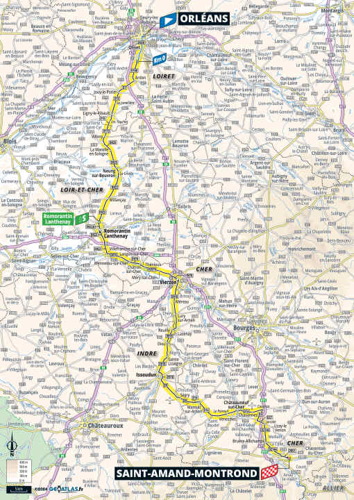 Die 10. Etappe der Tour de France 2024 auf der Karte