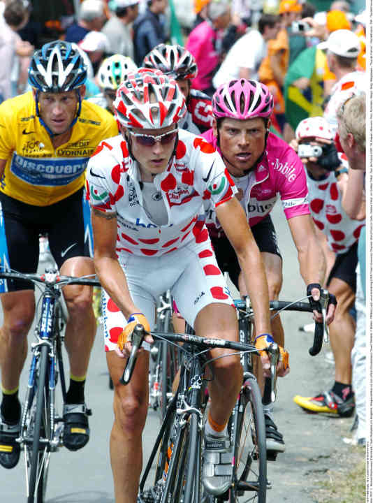   Rasmussen war im Berg-Trikot der Tour 2005 zeitweise die einzige Bedrohung für Lance Armstrong.