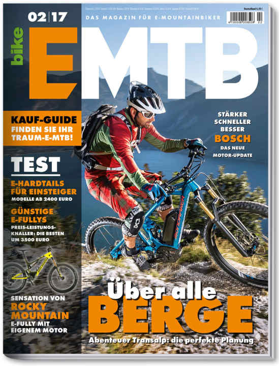   Das Cube Reaction Hybrid im Vergleich mit der E-Hardtail-Konkurrenz zwischen 2399 und 2999 Euro: in EMTB 2/2017 – ab 26. Mai im Handel.