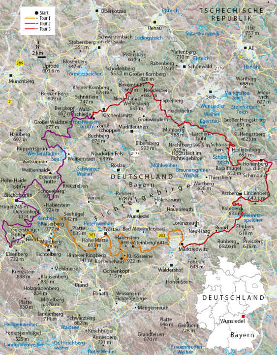 Fichtelgebirge – Touren-Karte