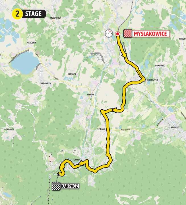 Die Strecke der 2. Etappe